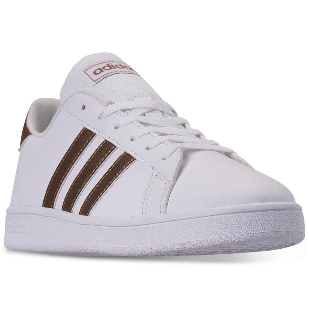 adidas Big Girls' Grand Court Casual Sneakers - Picture 2 of 16